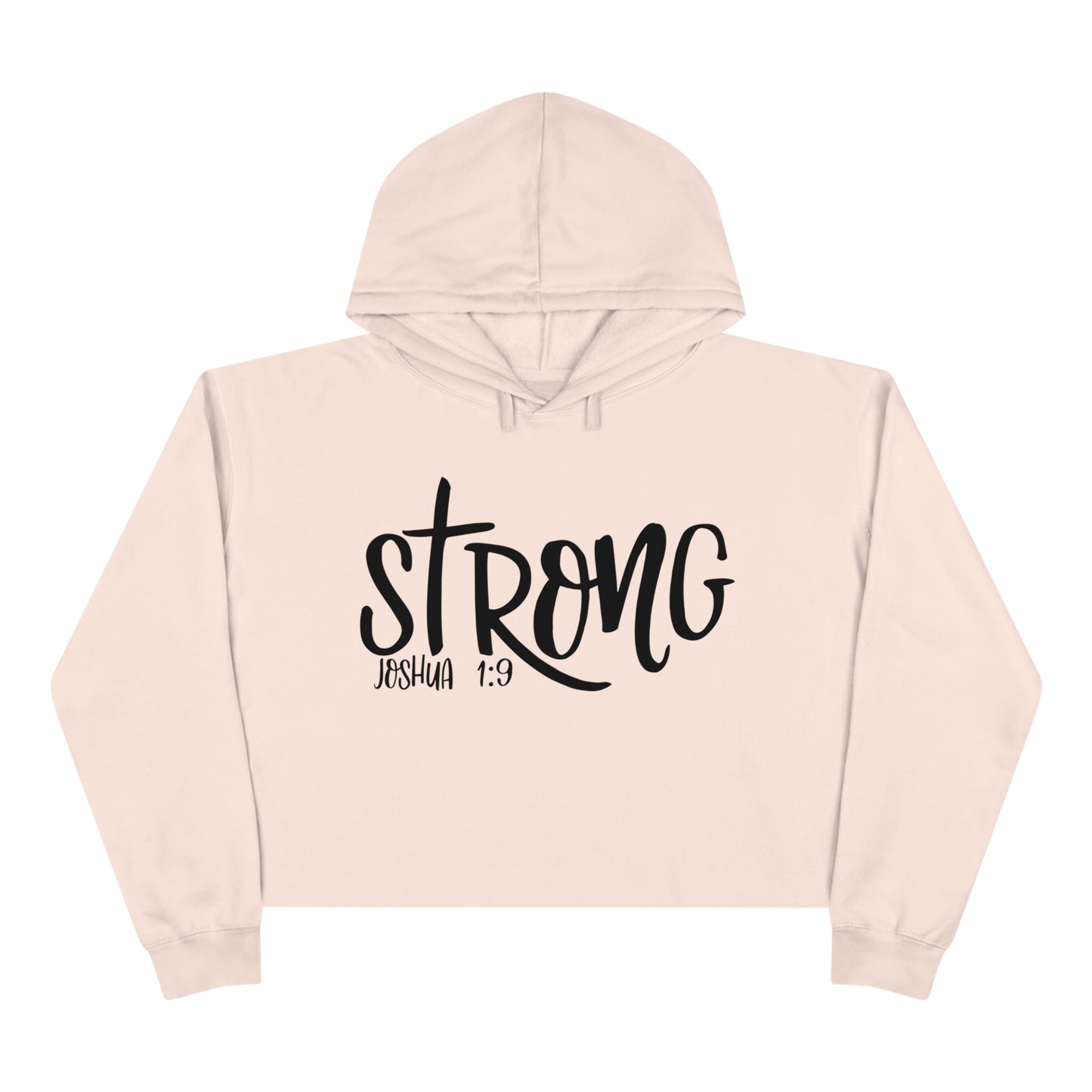 Inspirational Sripture Crop Hoodie STRONG